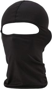 img 3 attached to 🧣 Raisun Black Balaclava: Full Face Mask Neck Gaiter for Outdoor Sports - Summer Cooling, UV Protection, Winter Windproof - Men/Women