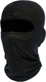 img 4 attached to 🧣 Raisun Black Balaclava: Full Face Mask Neck Gaiter for Outdoor Sports - Summer Cooling, UV Protection, Winter Windproof - Men/Women