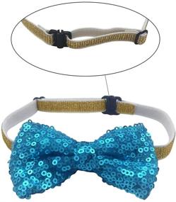 img 1 attached to 🎉 POSAPET Cat Dog Birthday Hat and Bow Tie Collar Set: Perfect Supplies for Pet Birthday Parties!