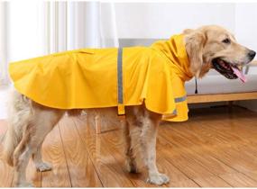 img 3 attached to 🐾 HAPEE Reflective Strip Hoodie Raincoat for Large Dogs, Waterproof Rain Poncho Jacket for Dogs