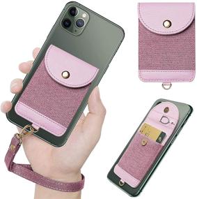 img 4 attached to 📱 Doormoon Phone Card Holder, Stick on Fashion Multi-Card Slot Wallet Case Credit Card Phone Pouch Attachment Compatible with iPhone Android and Most Smartphone - Pink