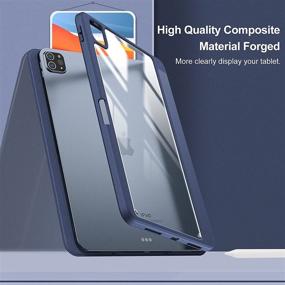 img 2 attached to 📱 Infiland iPad Pro 11 2018/2020/2021 Case with Pencil Holder, Clear Transparent Back - Navy (Supports 2nd Gen Apple Pencil Wireless Charging)