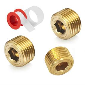 img 4 attached to Countersunk Thread Internal Brass Fitting for Hydraulics, Pneumatics & Plumbing