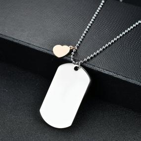 img 1 attached to 🐶 Inspirational Stainless Steel Dog Tag Pendant Necklace for Daughter - 'Never Forget How Much I Love You', Mom Gift