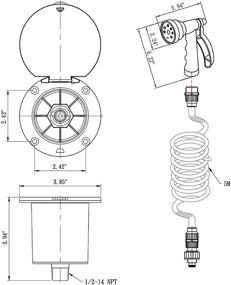 img 3 attached to 🚰 Кран Dura Faucet DF-SA188-BK для дома на колесах с замковым быстрым соединением для наружного использования, набор для шланга и док-станция для утилизации в черном цвете - максимальная удобство и безопасность для ваших потребностей на открытом воздухе для домов на колесах