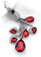 ❤️ heart-shaped teardrop crystal car key chains for girls, ladies, and women - stylish key fob ring strap by rayhoo logo