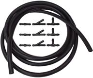 🚗 buennus windshield washer hose connector kit - 78.8inch/2m car windshield wiper fluid hose with 9 black i t y splitter connectors for wiper nozzle connection tubing logo