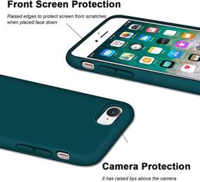 img 2 attached to 🌿 Anuck iPhone SE 2020 Case, iPhone 8/7 Case 4.7", Dark Green Liquid Silicone Gel Cover with Non-Slip Bumper, Soft Microfiber Lining - Shockproof, Full-Body Protection