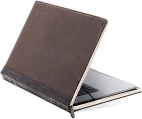 img 4 attached to 📚 Vintage Full-Grain Leather Book Sleeve: Twelve South BookBook V2 for 16" MacBook, Complete with Interior Pocket