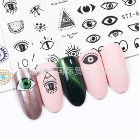 img 1 attached to 💅 NAIL ANGEL 19 Sheets Nail Art Water Decals - Leopard Eyes, Cartoons & More for Stunning Fingernail and Toenail Manicure (19sheets)