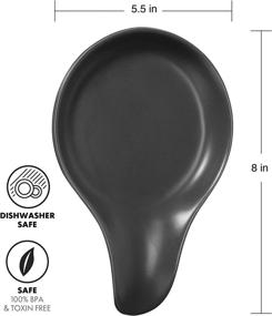 img 2 attached to 🥄 Oggi 5443 3 Jumbo Ceramic Spoon: Ideal for Serving Large Portions