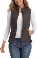 🔥 stay warm in style with argstar women's quilted lightweight vest: fashionable zip pockets and padded gilet (xs-2xl) logo