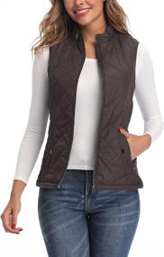 img 4 attached to 🔥 Stay Warm in Style with Argstar Women's Quilted Lightweight Vest: Fashionable Zip Pockets and Padded Gilet (XS-2XL)