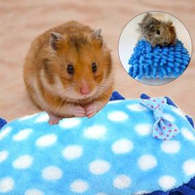 img 2 attached to 🐰 Haploon 5-Piece Rabbit & Guinea Pig Hangable Sleep Mat Set - Removable Cushions, Soft & Comfortable Bedding Pet Bed - Suitable for Small Animals