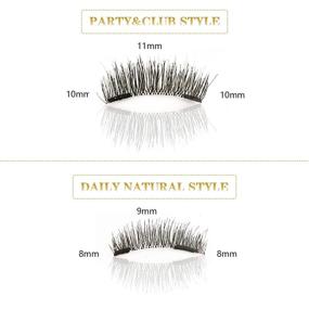 img 1 attached to Magnetic Eyelashes Set – No Eyeliner or Glue Required | Ideal Thanksgiving & Christmas Gift | Women's Reusable 3D False Eyelashes for Natural Look | Includes 2 Pairs