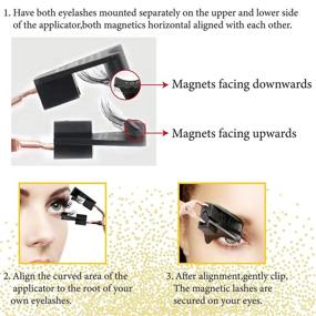 img 2 attached to Magnetic Eyelashes Set – No Eyeliner or Glue Required | Ideal Thanksgiving & Christmas Gift | Women's Reusable 3D False Eyelashes for Natural Look | Includes 2 Pairs