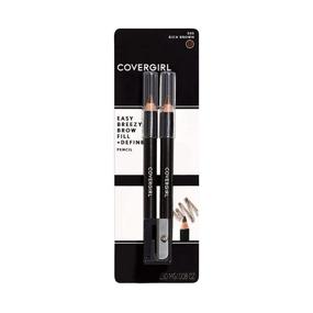 img 3 attached to 🖋️ COVERGIRL Easy Breezy Brow Fill + Define Pencils: Rich Brown Eye Pencil with Sharpener - 2-count Brow Pencil for Natural, Defined Brows