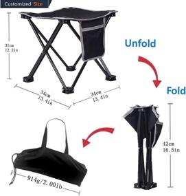 img 2 attached to 🪑 Lucky Cup Mini Portable Stool - Folding Camp Chair for Adults, 13.4in Folding Camping Stool, Lightweight Travel Chair for Outdoor Activities - Fishing, Hiking, Gardening, Beach - Foldable and Collapsible Stool