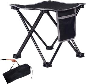 img 4 attached to 🪑 Lucky Cup Mini Portable Stool - Folding Camp Chair for Adults, 13.4in Folding Camping Stool, Lightweight Travel Chair for Outdoor Activities - Fishing, Hiking, Gardening, Beach - Foldable and Collapsible Stool