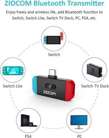 img 3 attached to 🎧 ZIOCOM Switch Bluetooth Adapter: Wireless Transmitter for Nintendo Switch/Lite, Type C to USB Convert, Compatible with AirPods, PS4, Bose, Sony, and Bluetooth Headphones