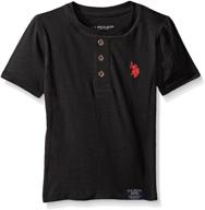 👕 high-quality u.s. polo assn. big boys' slub jersey henley – stylish short sleeve shirt logo