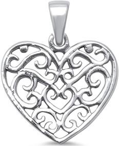img 4 attached to Brightt Filigree Sterling Silver Pendant