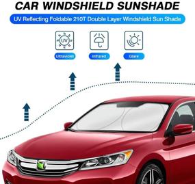 img 3 attached to KUST Windshield Sunshade Foldable Protector Interior Accessories