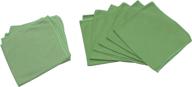 🍃 s&t inc. 16x16 green microfiber glass cleaning cloths – lint-free, reusable for home, kitchen, auto – 8 pack logo