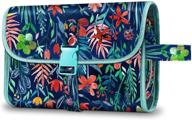 🌴 fintie jungle night portable toiletry cosmetic travel bag - large water resistant hanging makeup organizer storage pouch case for women and girls logo