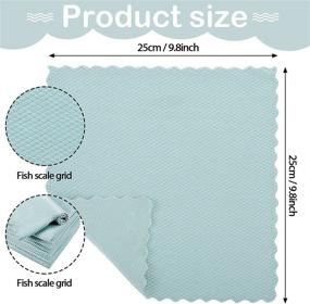 img 3 attached to 10-Pack Nano Cleaning Cloths, Fish Scale Pattern, Ideal for Household, Kitchen, Windows, Cars, Mirrors & Stainless Steel - 25 x 25 cm/ 9.8 x 9.8 Inch - Dark Gray