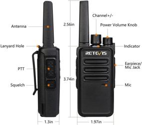 img 2 attached to 📞 Retevis RT68 Two-Way Radios: Long Range Walkie Talkies for Adults (10 Pack) – Rechargeable, with Earpiece and Charging Base, Ideal for Manufacturing, Restaurant, Healthcare, Government