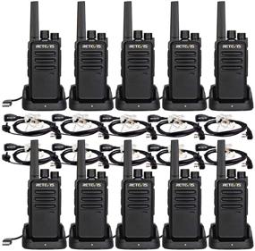 img 4 attached to 📞 Retevis RT68 Two-Way Radios: Long Range Walkie Talkies for Adults (10 Pack) – Rechargeable, with Earpiece and Charging Base, Ideal for Manufacturing, Restaurant, Healthcare, Government