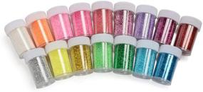 img 1 attached to ✨ Premium Glitter Variety Pack, 16 Shaker Jars - 296g Craft Glitter Powder in Assorted Colors for Resin Art, Tumblers, Paintings, Decorations, Wedding Invitations, Makeup (Body, Nails, Face, Hair, Lips)