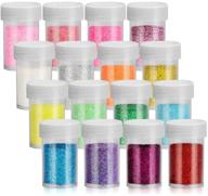 ✨ premium glitter variety pack, 16 shaker jars - 296g craft glitter powder in assorted colors for resin art, tumblers, paintings, decorations, wedding invitations, makeup (body, nails, face, hair, lips) logo