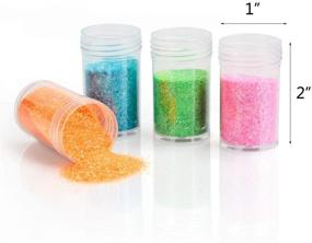 img 3 attached to ✨ Premium Glitter Variety Pack, 16 Shaker Jars - 296g Craft Glitter Powder in Assorted Colors for Resin Art, Tumblers, Paintings, Decorations, Wedding Invitations, Makeup (Body, Nails, Face, Hair, Lips)