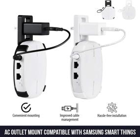 img 3 attached to 🔌 Enhance Your Samsung SmartThings WiFi with a Convenient AC Outlet Mount - Flexible and Stylish (White, 1 Pack)