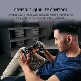 img 1 attached to Razer Kishi Mobile Game Controller for iPhone iOS: Compatible with Most iPhones – iPhone X, 11, 12 - Apple Arcade, Amazon Luna, Google Stadia - Lightning Port Passthrough - MFi Certified