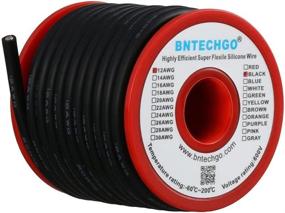 img 4 attached to 🔌 12-Gauge Silicone Wire Spool - 25ft Black | Flexible 12AWG Stranded Tinned Copper Wire by BNTECHGO