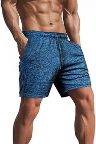 img 4 attached to Lehmanlin Workout Running Shorts Bodybuilding Men's Clothing