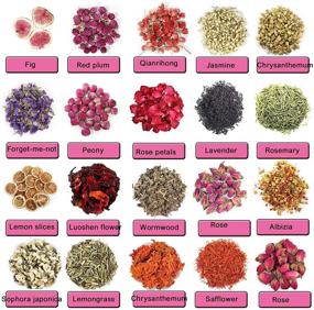 img 3 attached to 🌸 Dried Flower Herbs for Soap, Candle, Bath & Jewelry Making: 20 Bags of Natural Lavender, Rose Petals & Jasmine Flowers