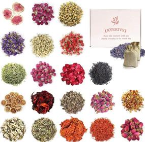 img 4 attached to 🌸 Dried Flower Herbs for Soap, Candle, Bath & Jewelry Making: 20 Bags of Natural Lavender, Rose Petals & Jasmine Flowers