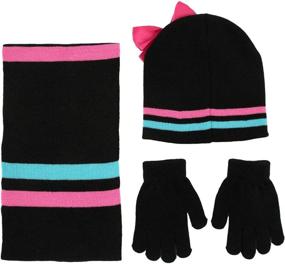 img 2 attached to 🧣 Scarf Gloves Weather Nickelodeon Black Girls' Accessories