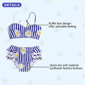 img 2 attached to Toddler Baby Girls Swimsuit: Cute Two Piece Bikini for Fun Summers – NZRVAWS Infant Swimwear