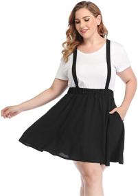 img 4 attached to HDE Suspender Elastic Overall Pinafore