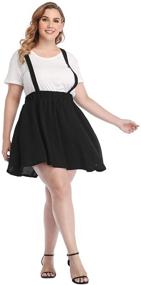 img 1 attached to HDE Suspender Elastic Overall Pinafore