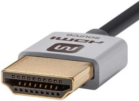 img 2 attached to Monoprice High Speed HDMI Cable - 3 Feet - Silver - Active - 4K @ 60Hz - 18Gbps - 36AWG - YUV - 4:2:0 - Ultra Slim Series