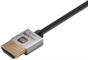 img 3 attached to Monoprice High Speed HDMI Cable - 3 Feet - Silver - Active - 4K @ 60Hz - 18Gbps - 36AWG - YUV - 4:2:0 - Ultra Slim Series