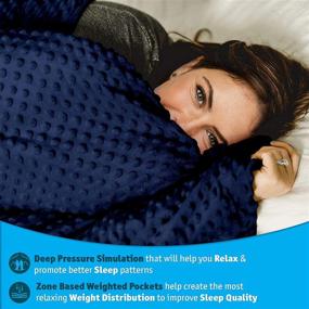 img 2 attached to 🛏️ Hypoallergenic Breathable Ultra Soft Minky Dot Weighted Blanket Duvet Cover - Twin Size (48x72)