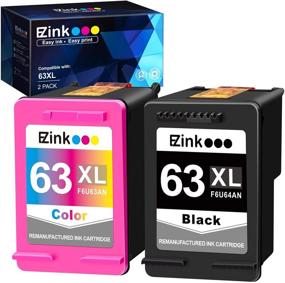 img 4 attached to 🖨️ E-Z Ink (TM) Remanufactured Replacement Ink Cartridges for HP 63XL 63 XL - Officejet 3830 5255 4650 3833 Envy 4520 Deskjet 1112 3637 3630 3634 Printer - Includes 1 Black, 1 Tri-Color