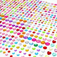 🔷 gubcub 632pcs gem stickers rhinestones jewels self adhesive, bling crystal stickers for diy crafts, assorted sizes - perfect for girls and kids logo